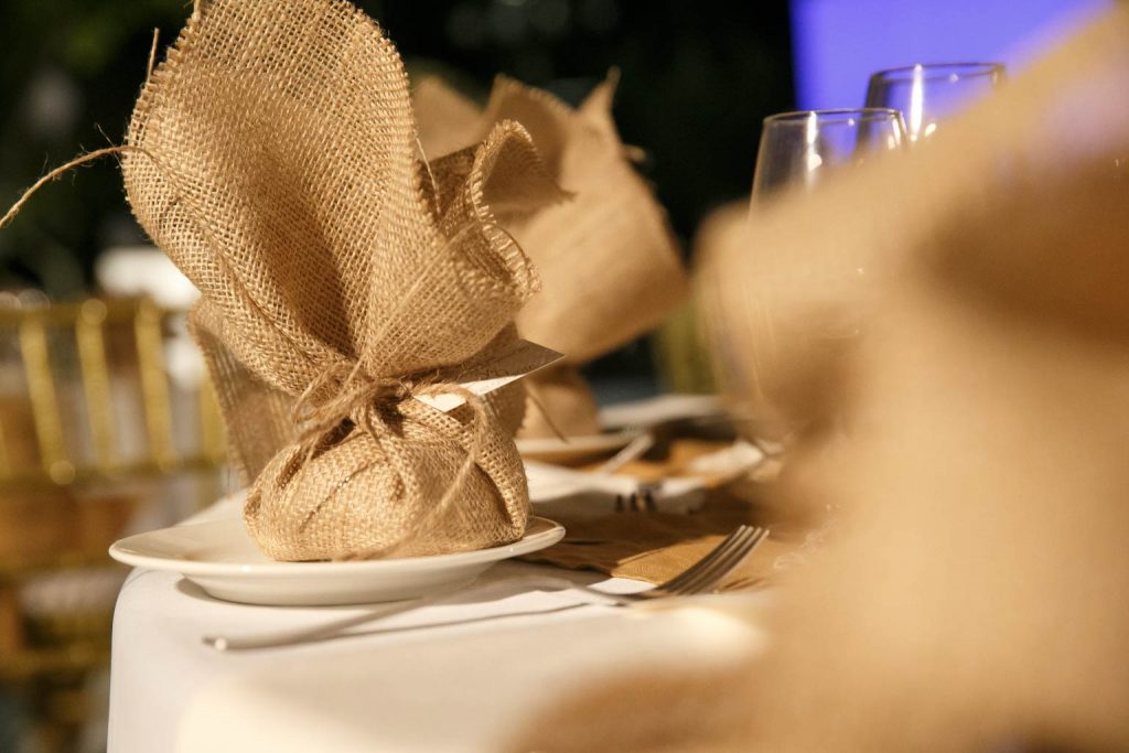 Wedding planning and decorating of the smallest detail, such as the favor package